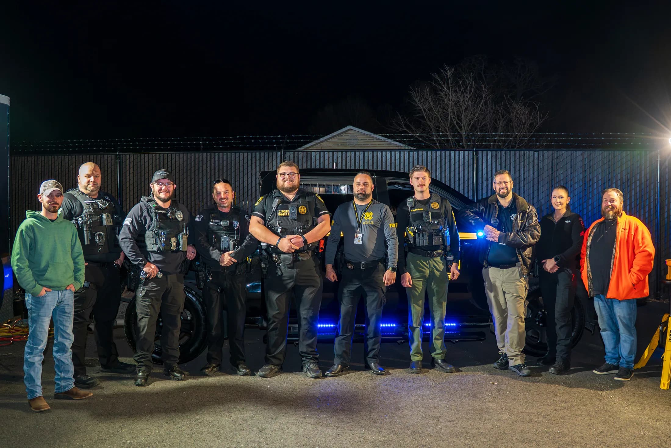 Highfill Police Department drone training group